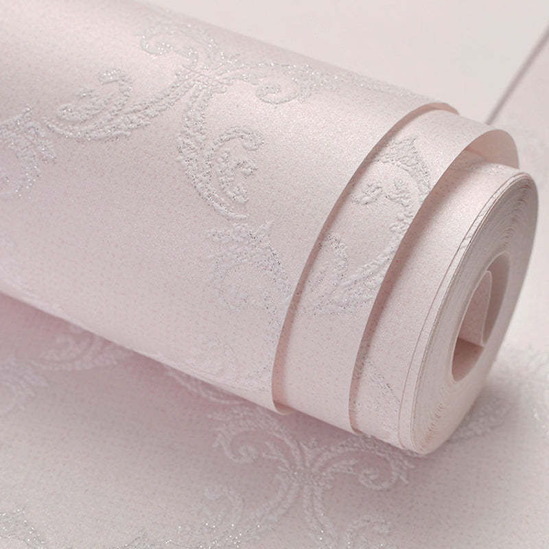 Retro Lattice Patterned Wallpaper Soft Color Scroll Frame Wall Art for Dining Room Clearhalo 'Vintage wall decor' 'Vintage' 'Wallpaper' Wall Decor' 1184744