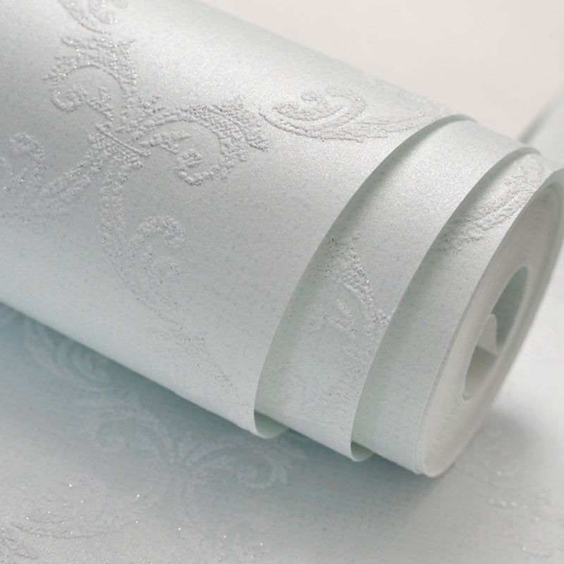 Retro Lattice Patterned Wallpaper Soft Color Scroll Frame Wall Art for Dining Room Clearhalo 'Vintage wall decor' 'Vintage' 'Wallpaper' Wall Decor' 1184755