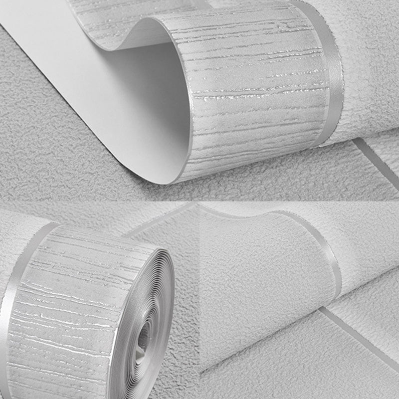 Textured Flock Wall Covering Modern Non-Pasted Striped Wallpaper Roll for Living Room Clearhalo 'Modern wall decor' 'Modern' 'Wallpaper' Wall Decor' 1184761