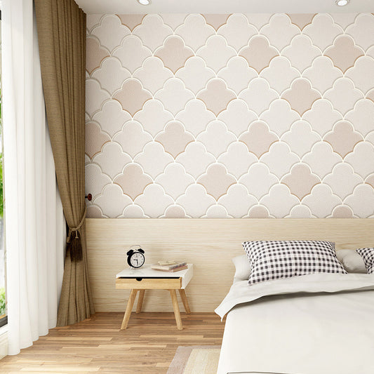 Quatrefoil 57.1-sq ft Wall Covering Pastel Color Textured Non-Pasted Wallpaper Roll Clearhalo 'Modern wall decor' 'Modern' 'Wallpaper' Wall Decor' 1184804