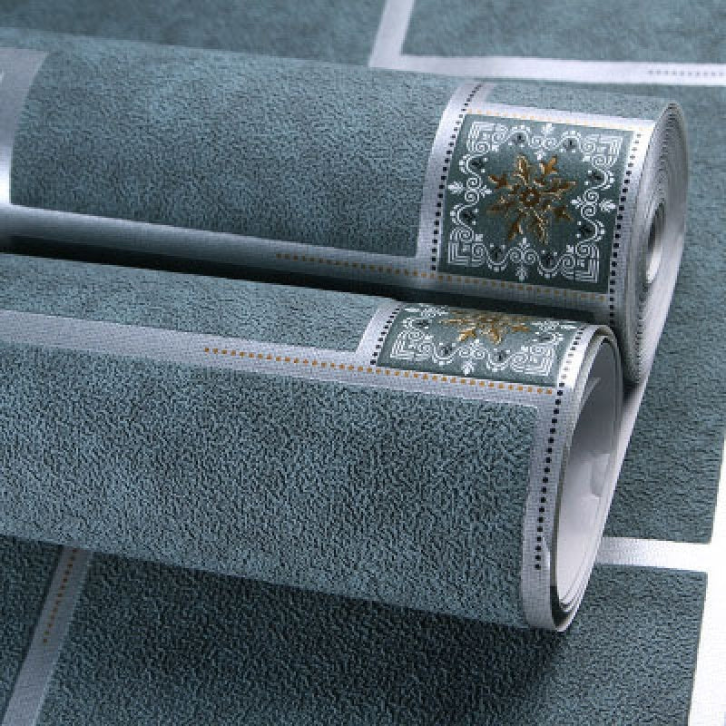 Geometric Dark Color Wallpaper Squares Moisture Resistant Wall Decor for Living Room Clearhalo 'Vintage wall decor' 'Vintage' 'Wallpaper' Wall Decor' 1184815