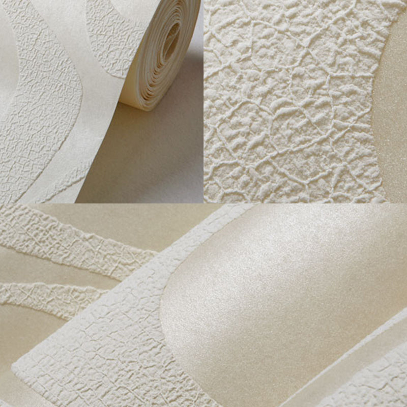 57.1-sq ft Dark Color Flock Wallpaper Seamless Curves Moisture Resistant Wall Decor Clearhalo 'Modern wall decor' 'Modern' 'Wallpaper' Wall Decor' 1184844