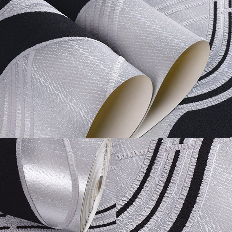 Seaweed Teenage Wallpaper Roll for Bedroom Flock Material Wall Covering in Dark Color Clearhalo 'Modern wall decor' 'Modern' 'Wallpaper' Wall Decor' 1184856