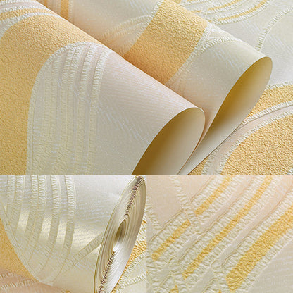 Seaweed Teenage Wallpaper Roll for Bedroom Flock Material Wall Covering in Dark Color Beige Clearhalo 'Modern wall decor' 'Modern' 'Wallpaper' Wall Decor' 1184864