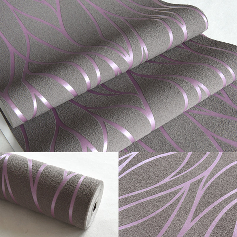 Minimalist 57.1-sq ft Wall Art Curvaceous Non-Pasted Wallpaper in Soft Color for Living Room Clearhalo 'Modern wall decor' 'Modern' 'Wallpaper' Wall Decor' 1184875