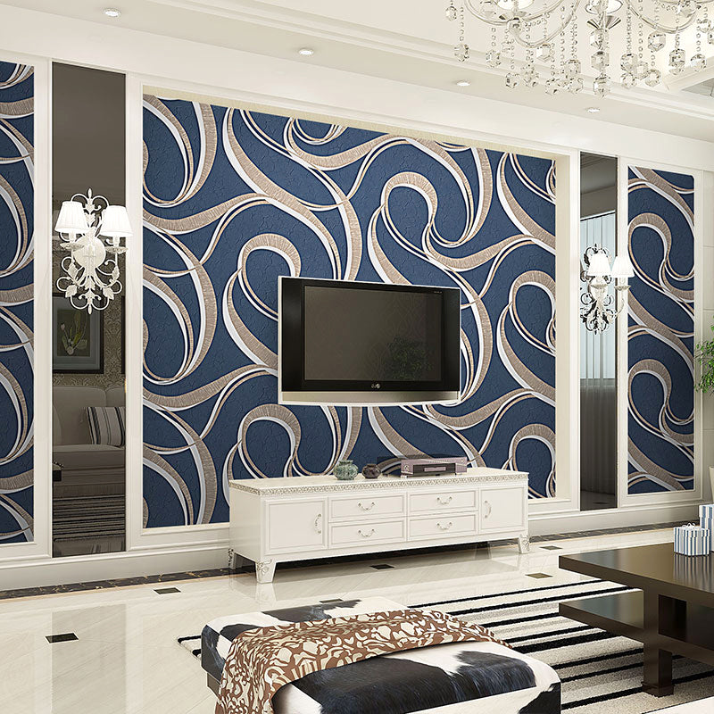 Non-Woven Wall Art Scroll Abstract Pattern Textured Wallpaper Roll in Dark Color Clearhalo 'Modern wall decor' 'Modern' 'Wallpaper' Wall Decor' 1184888