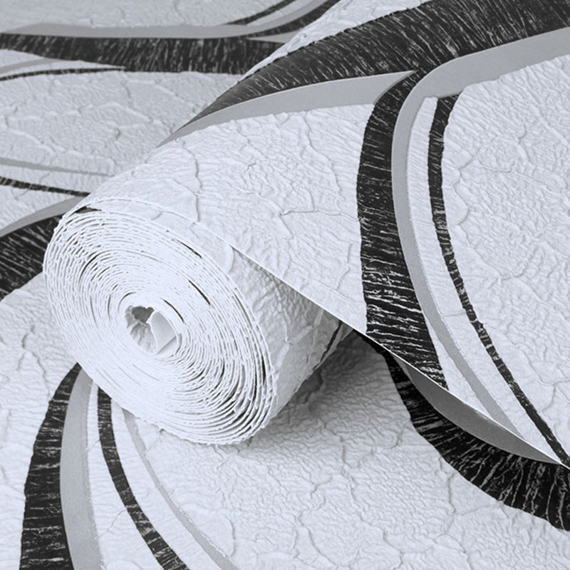 Non-Woven Wall Art Scroll Abstract Pattern Textured Wallpaper Roll in Dark Color Grey Clearhalo 'Modern wall decor' 'Modern' 'Wallpaper' Wall Decor' 1184895