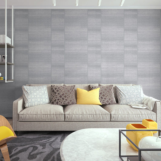 Flock Fabric Wall Covering Ombre Geometric Texture Wallpaper for Bedroom Decoration Light Gray Clearhalo 'Modern wall decor' 'Modern' 'Wallpaper' Wall Decor' 1184915
