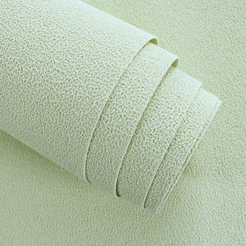 Solid Kids Wallpaper Roll for Bedroom Decoration Flock Fabric Wall Art in Bright Color Green Clearhalo 'Modern wall decor' 'Modern' 'Wallpaper' Wall Decor' 1184985