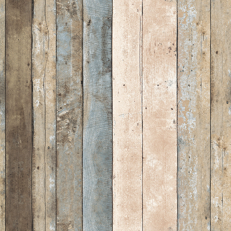 Wallpaper Roll Rustic Reclaimed Wood Plank Multicolored Wall Decor for Children Bedroom Clearhalo 'Country wall decor' 'Rustic' 'Wallpaper' Wall Decor' 1185024