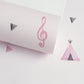 Novelty Kids Wallpaper Roll with Musical Note Pattern Soft Color Wall Decoration for Playroom Pink B Clearhalo 'Wall Decor' 'Wallpaper' 1185048