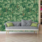 Green Botanix Murals Wallpaper Leaves Modern Moisture Resistant Wall Covering for Home Clearhalo 'Wall Decor' 'Wall Mural' 1185975