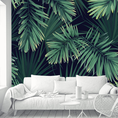 areca palm for bedroom Green Areca Palm Leaves Murals Wallpaper Waterproof Tropix Bedroom Wall Covering