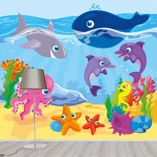 Moisture Resistant Murals for Wall Cartoon Style Non-Woven Fabric Wall Decor, Customize Size Available Clearhalo 'Wall Decor' 'Wall Mural' 1186451