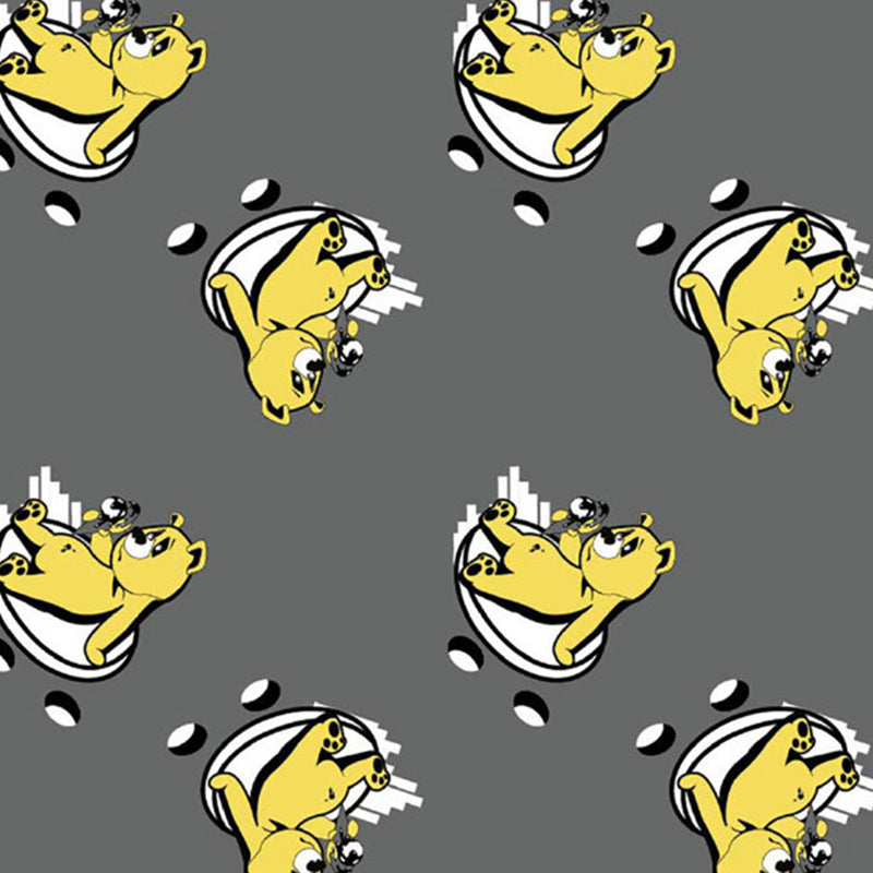 Pastel Color Bear Wall Murals Decal for Home Decor Cartoon Style Boys Bedroom Wall Art Clearhalo 'Wall Decor' 'Wall Mural' 1186512