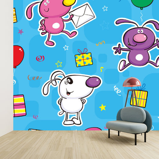 Rabbit Pattern Wall Murals Cartoon Decorative Bedroom Wall Covering, Made to Measure Clearhalo 'Wall Decor' 'Wall Mural' 1186551