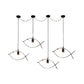 Fish Shape Metal Pendant Lighting Modern Creative 1 Light Black Ceiling Light for Dining Room Clearhalo 'Ceiling Lights' 'Modern Pendants' 'Modern' 'Pendant Lights' 'Pendants' Lighting' 119110