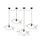 Fish Shape Metal Pendant Lighting Modern Creative 1 Light Black Ceiling Light for Dining Room Clearhalo 'Ceiling Lights' 'Modern Pendants' 'Modern' 'Pendant Lights' 'Pendants' Lighting' 119113