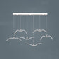 Modern Metal Pendant Lighting, Seagull Ceiling Light Fixture 6 White Clearhalo 'Ceiling Lights' 'Modern Pendants' 'Modern' 'Pendant Lights' 'Pendants' Lighting' 119135