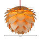 12"/18" W Pine Cone Pendant Lamp Country Style Wood 1 Light Beige Suspension Light for Dining Table Clearhalo 'Ceiling Lights' 'Modern Pendants' 'Modern' 'Pendant Lights' 'Pendants' Lighting' 119212