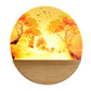 Acrylic Circular Autumn Trees Wall Lighting Nordic Style LED Wood Wall Mural Light for Corridor Clearhalo 'Wall Lamps & Sconces' 'Wall Lights' Lighting' 1192629
