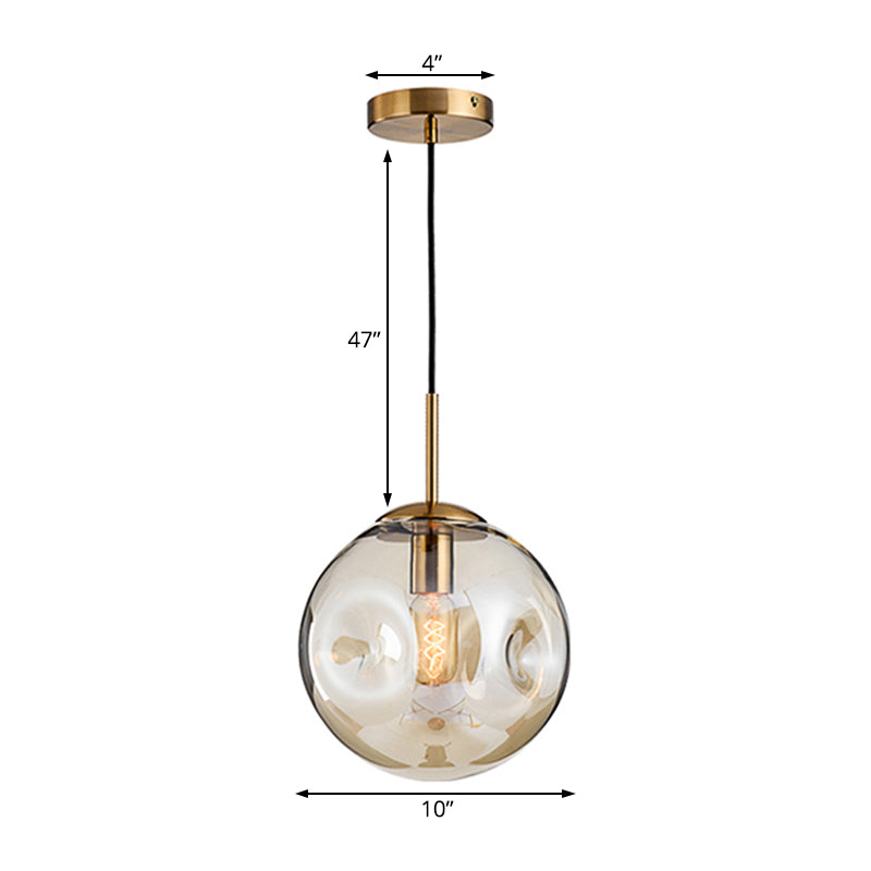 Modern Style 1 Bulb Pendant Light with Concave Glass Shade Silver/Red Global Hanging Light Fixture for Restaurant Clearhalo 'Ceiling Lights' 'Glass shade' 'Glass' 'Modern Pendants' 'Modern' 'Pendant Lights' 'Pendants' Lighting' 119265