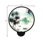 Asia Style Rounded Natural Scenery Mural Light Acrylic LED Living Room Wall Mounted Light in Black Clearhalo 'Wall Lamps & Sconces' 'Wall Lights' Lighting' 1192736