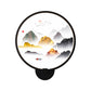 Circular Natural View Wall Lamp Chinese Metal LED Black Wall Mural Light for Bedroom Clearhalo 'Wall Lamps & Sconces' 'Wall Lights' Lighting' 1192764