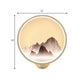 Oriental Style LED Wall Mural Lamp Metal White Circular Shaped Wall Lighting Idea with Mountain Pattern Clearhalo 'Wall Lamps & Sconces' 'Wall Lights' Lighting' 1192788