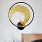 Acrylic Circular Wall Mural Lamp Chinese Style LED Wall Mounted Light Fixture in Black/White for Left/Right Side Clearhalo 'Wall Lamps & Sconces' 'Wall Lights' Lighting' 1192957