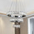 Crystal Embedded Chrome Chandelier 3-Tiered Circle Contemporary LED Pendant Light Fixture Chrome Clearhalo 'Ceiling Lights' 'Chandeliers' 'Modern Chandeliers' 'Modern' Lighting' 1193155