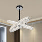 Simple Crossed Rings Chandelier Beveled Crystal Encrusted LED Hanging Pendant Light in Stainless Steel Clearhalo 'Ceiling Lights' 'Chandeliers' 'Modern Chandeliers' 'Modern' Lighting' 1193160