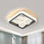 Black 4-Square Flush Mount Lighting Modernist LED Acrylic Light Fixture with Frame - Black - Clearhalo - 'Ceiling Lights' - 'Close To Ceiling Lights' - 'Close to ceiling' - 'Flush mount' - Lighting' - 1193818