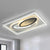Rectangular Living Room Flush Mount Acrylic LED Modern Ceiling Flush with Oval Detail in Black and White - Black-White - Clearhalo - 'Ceiling Lights' - 'Close To Ceiling Lights' - 'Close to ceiling' - 'Flush mount' - Lighting' - 1193870