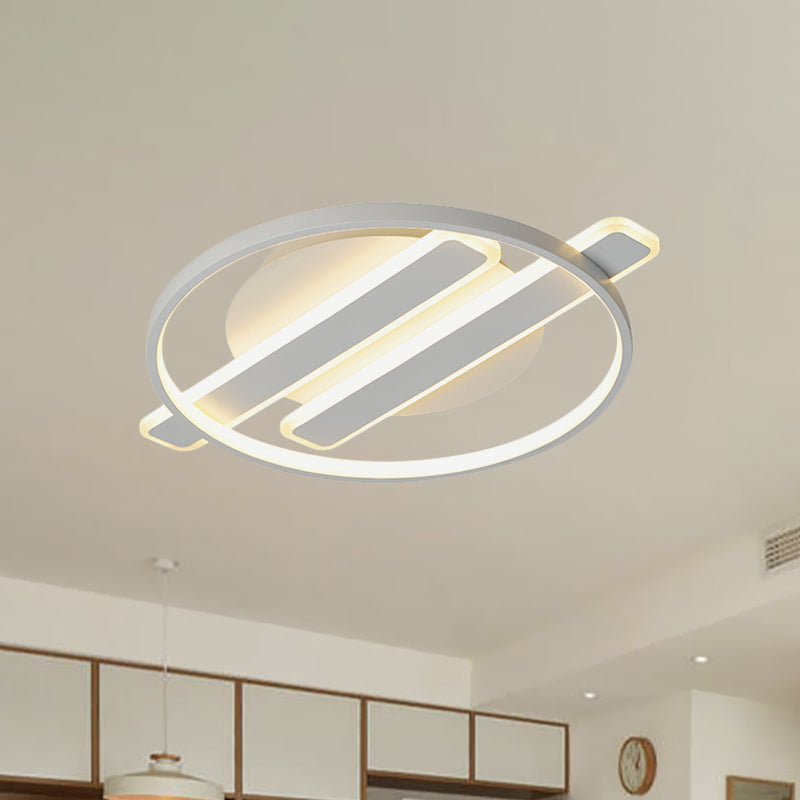 Acrylic Hoop Ceiling Mounted Lamp Simplicity LED White Flush Lighting Fixture for Bedroom Clearhalo 'Ceiling Lights' 'Close To Ceiling Lights' 'Close to ceiling' 'Flush mount' Lighting' 1193875