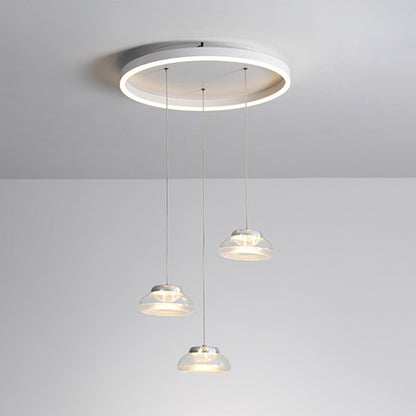 Acrylic Oval Cluster Pendant Light Modernist 3-Light White LED Suspension Lamp in White/Warm Light White Clearhalo 'Ceiling Lights' 'Modern Pendants' 'Modern' 'Pendant Lights' 'Pendants' Lighting' 1194108