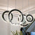 Stainless Steel Circles Multi-Pendant Contemporary Crystal Dining Room LED Hanging Lamp Stainless-Steel Clearhalo 'Ceiling Lights' 'Modern Pendants' 'Modern' 'Pendant Lights' 'Pendants' Lighting' 1194128