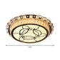 Stainless Steel LED Flush Light Fixture Modern Beveled Crystal Round Ceiling Lamp with Leaf Pattern Clearhalo 'Ceiling Lights' 'Close To Ceiling Lights' 'Close to ceiling' 'Flush mount' Lighting' 1194267