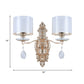 2-Light Wall Sconce Lighting Modern Double Cylinder Clear and Frosted Glass Wall Mounted Lamp in Gold Clearhalo 'Modern wall lights' 'Modern' 'Wall Lamps & Sconces' 'Wall Lights' Lighting' 1194324
