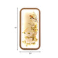 Fabric Rectangle Leaf and Bird Mural Light Chinese Style LED Yellow Wall Mount Light Clearhalo 'Wall Lamps & Sconces' 'Wall Lights' Lighting' 1194483