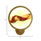Chinese Style LED Smoke Mural Light Acrylic Gold Rounded Wall Lighting Idea for Dining Room Clearhalo 'Wall Lamps & Sconces' 'Wall Lights' Lighting' 1194521