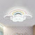 Cloud and Rainbow Ceiling Mounted Fixture Cartoon Acrylic Kids Room LED Flush Lamp in White/Pink - White - Clearhalo - 'Ceiling Lights' - 'Close To Ceiling Lights' - 'Close to ceiling' - 'Flush mount' - Lighting' - 1194641