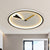 Round/Square Flushmount with Clock Design Modernist Acrylic LED Bedroom Flush Lighting in Black/Gold Black Round Clearhalo 'Ceiling Lights' 'Close To Ceiling Lights' 'Close to ceiling' 'Flush mount' Lighting' 1194700