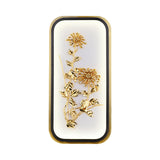Metallic Rectangle Plum Blossom Mural Light Oriental Style LED Wall Mounted Light Fixture in Gold Clearhalo 'Wall Lamps & Sconces' 'Wall Lights' Lighting' 1194876