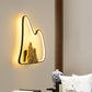 Geometric Shaped Ironic Mural Light Oriental Style LED Black and Gold Wall Lamp with Mountain Pattern Clearhalo 'Wall Lamps & Sconces' 'Wall Lights' Lighting' 1194892