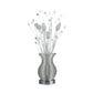 LED Table Lighting Countryside Style Vase and Fern Aluminum Wire Desk Lamp in Chrome Clearhalo 'Lamps' 'Table Lamps' Lighting' 1195309