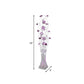 Purple LED Stand Up Lamp Decorative Metallic Flower Floor Lighting with White Trapezoid Base in Warm/White Light Clearhalo 'Floor Lamps' 'Lamps' Lighting' 1195418