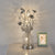 Decorative Cutout Ball Desk Light LED Aluminum Table Lighting with Blossom Decor in Silver Silver Clearhalo 'Lamps' 'Table Lamps' Lighting' 1195463