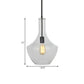 10.5"/12"/14" Wide Urn Shape Clear Glass Pendant Lamp Modernist 1 Light Black Hanging Pendant Light for Living Room Clearhalo 'Ceiling Lights' 'Glass shade' 'Glass' 'Modern Pendants' 'Modern' 'Pendant Lights' 'Pendants' Lighting' 119652