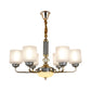 Null 6/8/12 Bulbs Chandelier Light Fixture Rural Cream Glass Cylindrical Pendulum Light for Bedroom Clearhalo 'Ceiling Lights' 'Chandeliers' Lighting' options 1197504